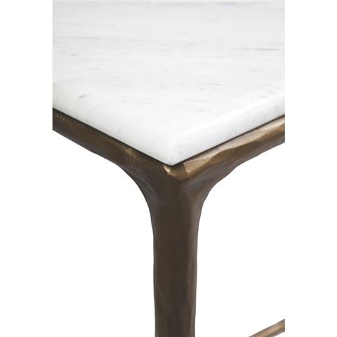 Cafe Lighting Heston Marble Console Table Brass Medium - Peter's of Kensington