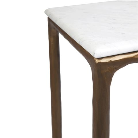 Cafe Lighting Heston Marble Console Table Brass Small - Peter's of Kensington