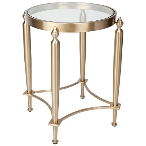 Cafe Lighting Jak Glass Side Table Gold - Peter's of Kensington