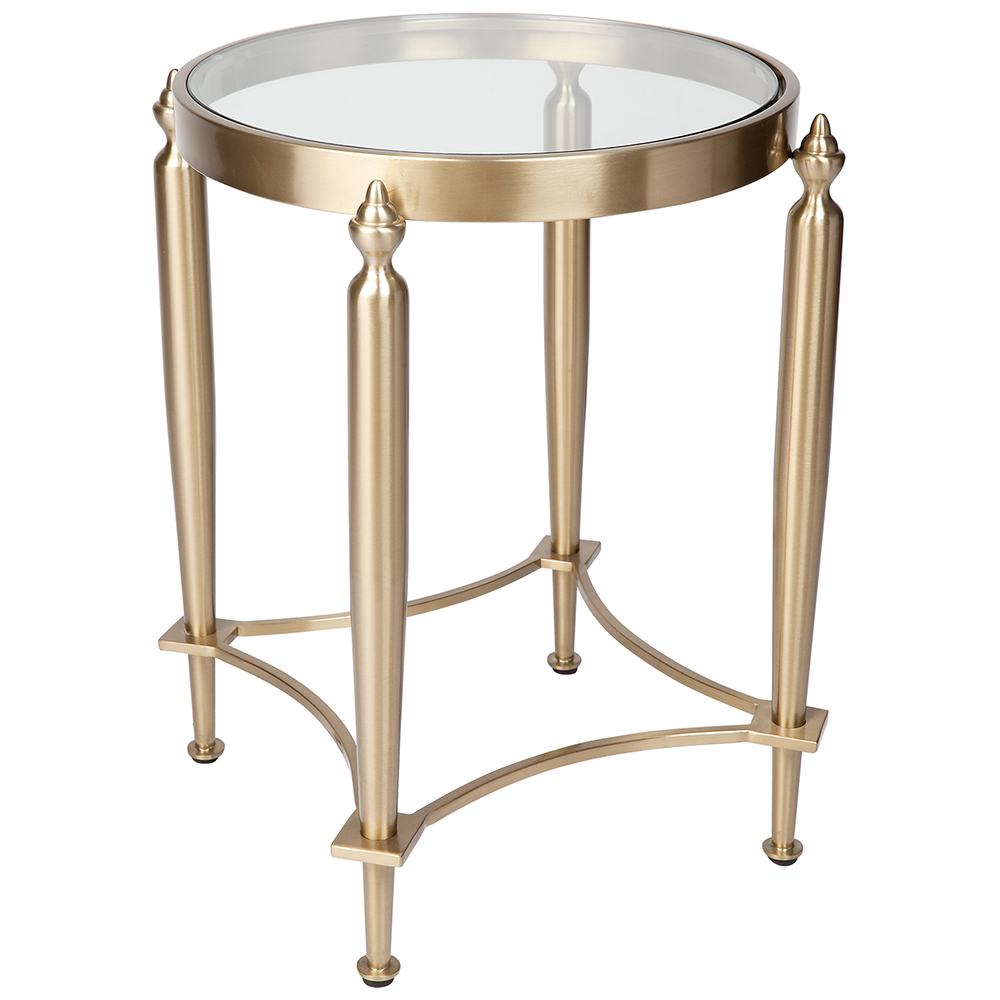 Cafe Lighting Jak Glass Side Table Gold Peter's of Kensington