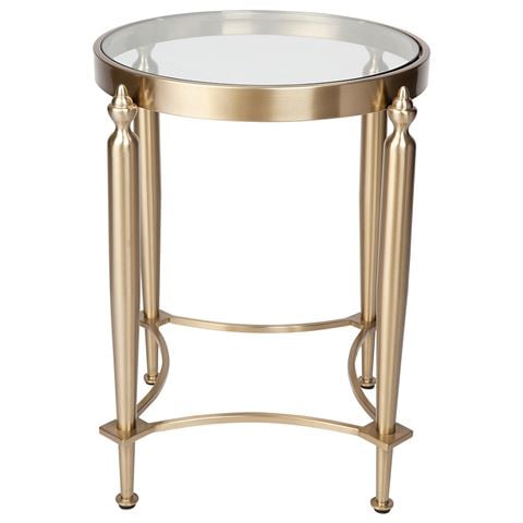 Cafe Lighting Jak Glass Side Table Gold - Peter's of Kensington