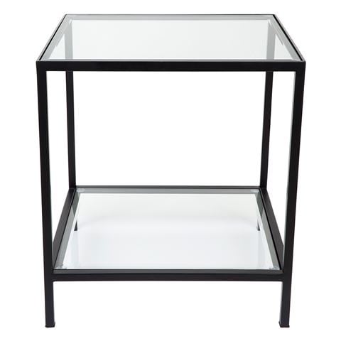 Cafe Lighting Cocktail Glass Square Side Table Black - Peter's of Kensington