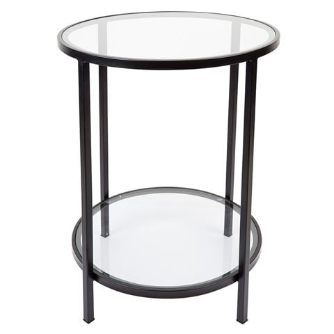 Cafe Lighting Cocktail Glass Round Side Table Black - Peter's of Kensington