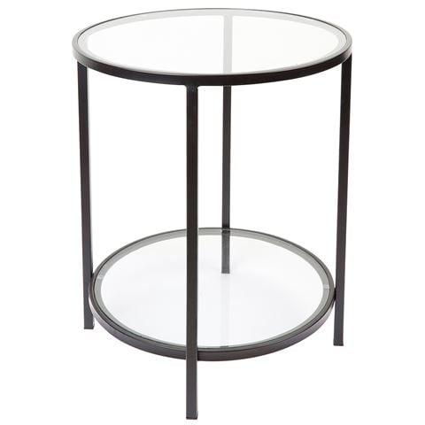 Cafe Lighting Cocktail Glass Round Side Table Black - Peter's of Kensington