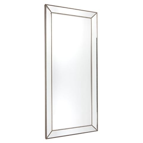 Cafe Lighting - Zeta Floor Mirror Antique Silver