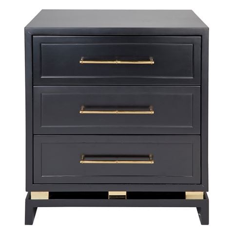 Cafe Lighting Pearl Bedside Table Large Black - Peter's of Kensington