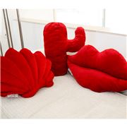 MX Luxury St Tropez - Shell Velvet Cushion Red Sml