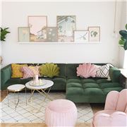MX Luxury St Tropez - Shell Velvet Cushion Pink Sml