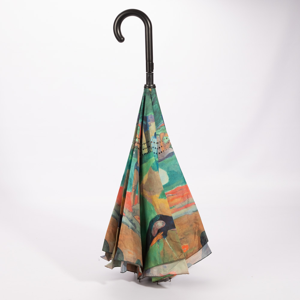 Galleria Reverse Close Umbrella Gaugin L/Scape w/Peacocks Peter's