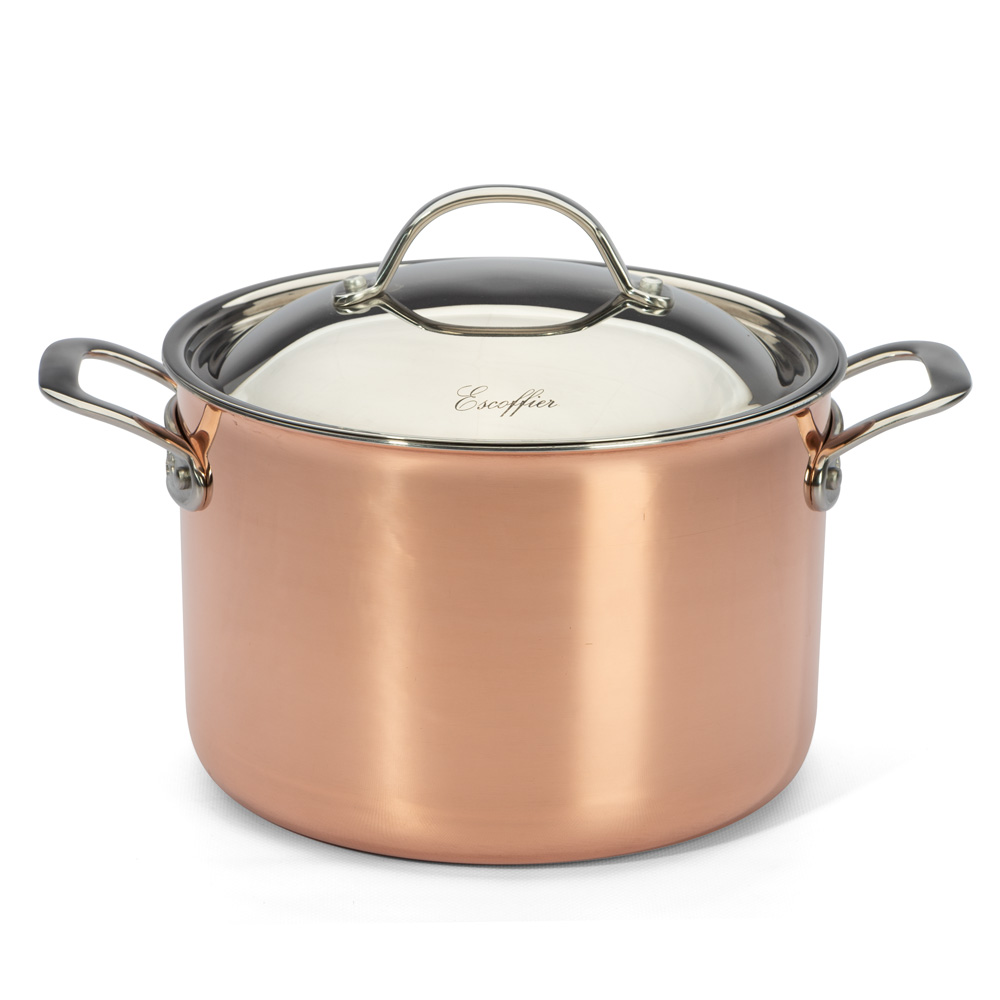 Chasseur Escoffier Copper Stockpot 24cm 7L