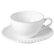 Costa Nova - Pearl White Tea Cup & Saucer