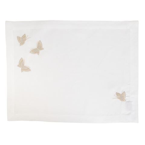 Serenk Japanese Butterflies Placemat Sliver/Gold 38x50cm - Peter's of Kensington