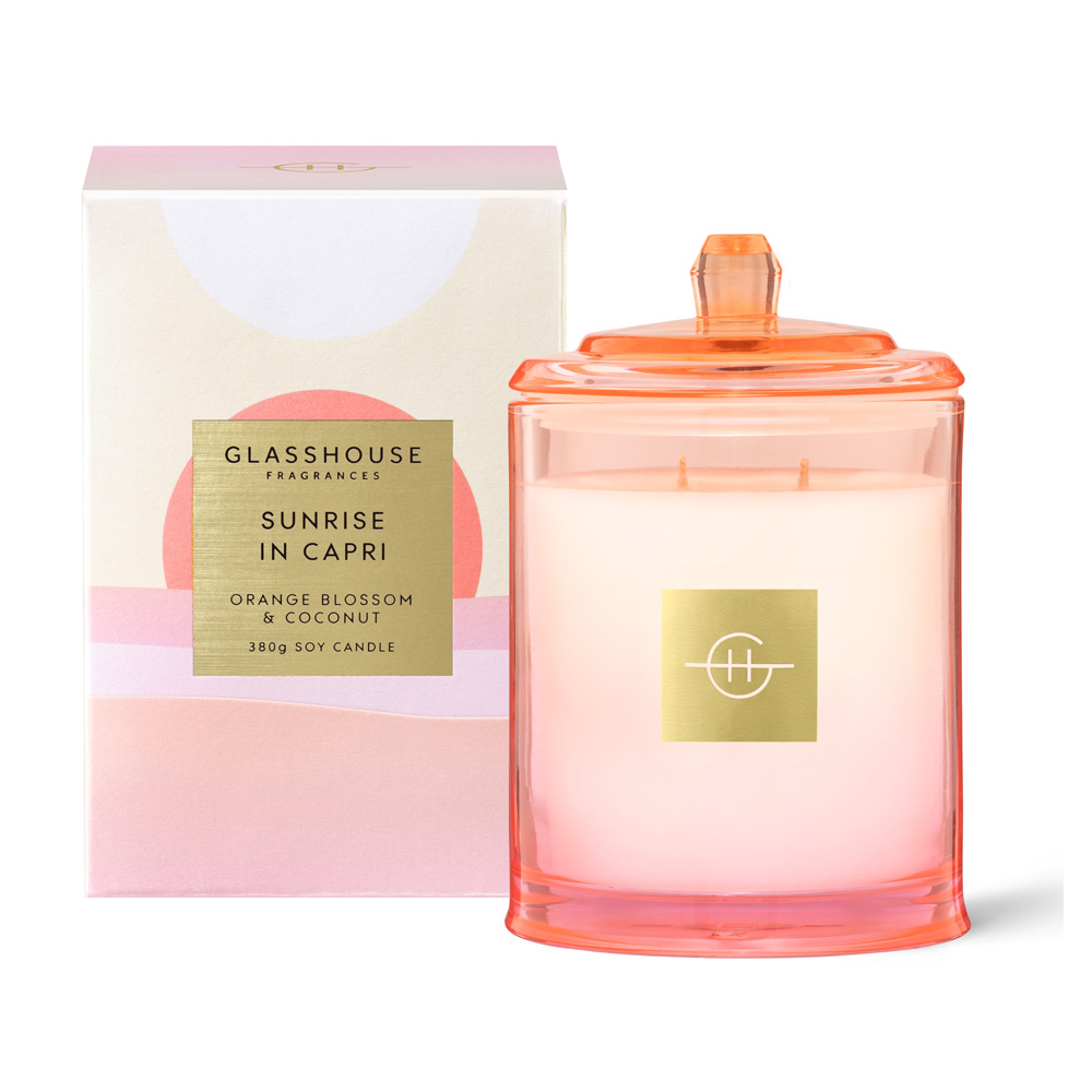 Glasshouse Sunrise In Capri Triple Scented Soy Candle 380g Peter's