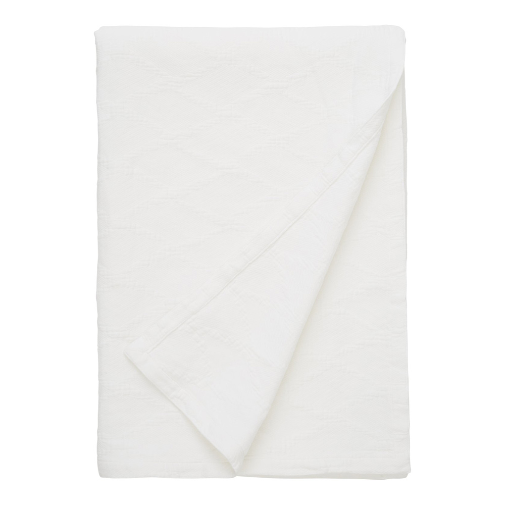 Lexington Jacquard Cotton Bedspread White 260x240cm Peter's of