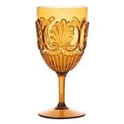 Flair Decor - Acrylic Wine Glass Scollop Amber