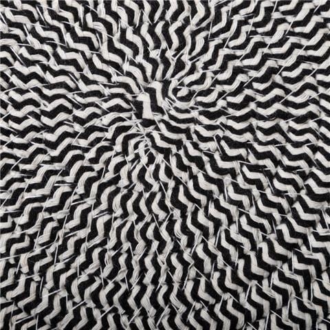 Coastal Home - Demi Cotton Placemat Round Black & White 38cm