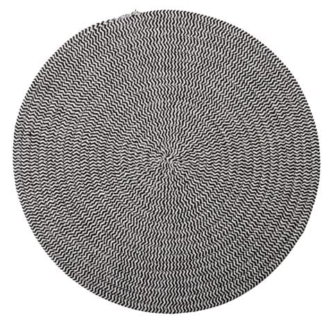 Coastal Home - Demi Cotton Placemat Round Black & White 38cm