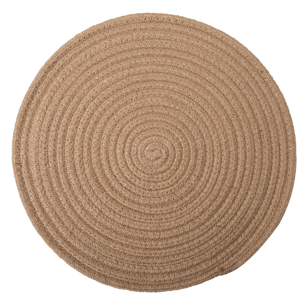Coastal Home Demi Cotton Placemat Round Natural 38cm Peter's of