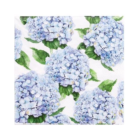 Coastal Home - 3Ply Lunch Napkin Set Hydgra Blue 33cm 20pce