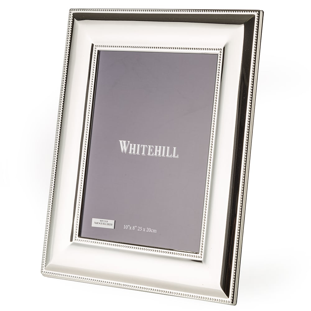 Whitehill - Silver Plated Frame Wide Bead 20x25cm | Peter's of Kensington