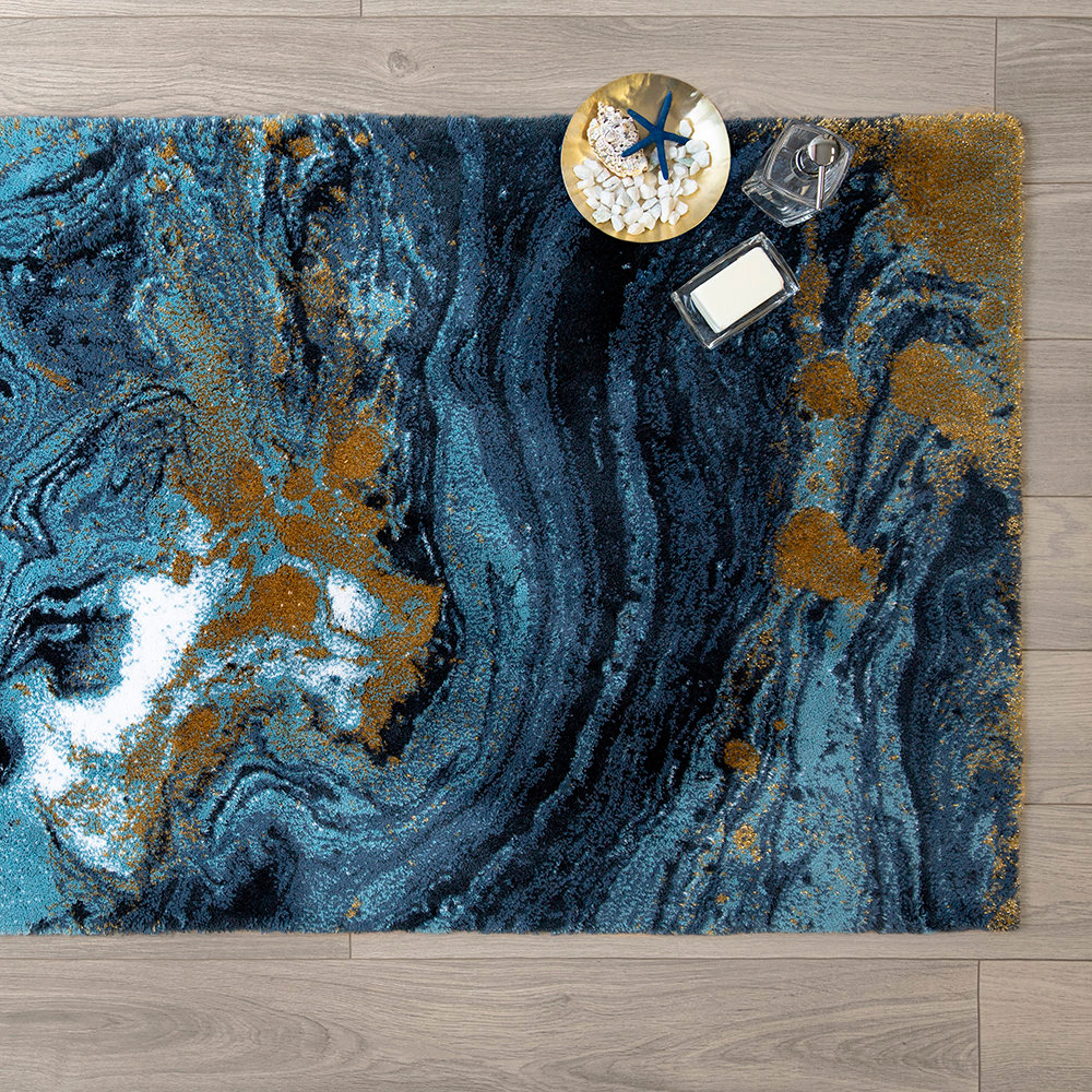 Abyss & Habidecor Midnight Bath Rug 80x150cm Peter's of Kensington