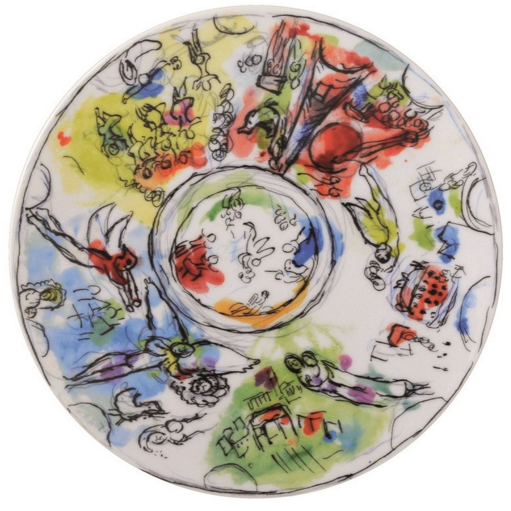 Bernardaud Marc Chagall Salad Plates Assorted 6pc Set