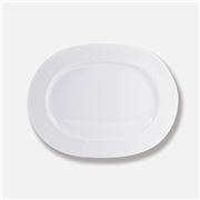 Bernardaud - Ecume White Matte Rim Oval Platter 30cm