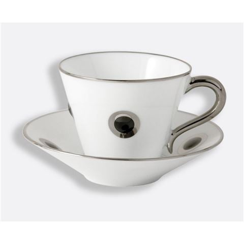 Bernardaud Ithaque Espresso Cup & Saucer Black 4pce Set - Peter's of Kensington