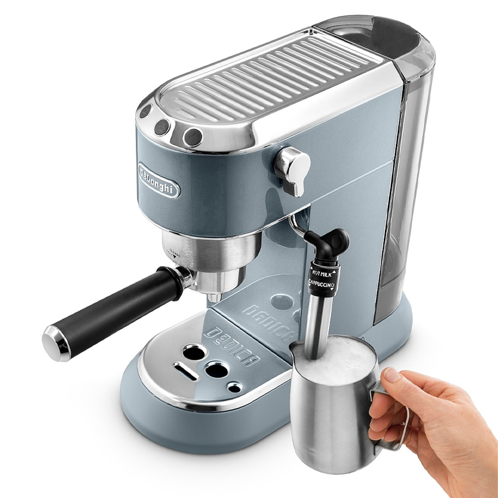 Delonghi Dedica Metallics Pump Coffee Machine Cobalt Blue Peter's