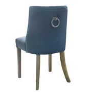 Dasch - Ophelia Dining Chair Chrome Ring on Back Blue