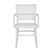 Dasch - Palm Rattan Armed Dining Chair White