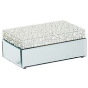 Flair Decor - Pearl Cluster Mirrored Glass Box Small