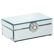 Flair Decor - Mirror Jewel Box w/Crystal Pearl 21x13x8.5cm