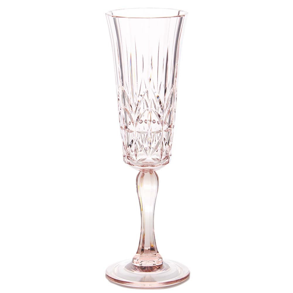 Flair Decor Acrylic Crystal Cut Flute Pink Peter's of Kensington