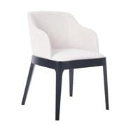 Cafe Lighting - Hayes Black Dining Chair Natural Linen