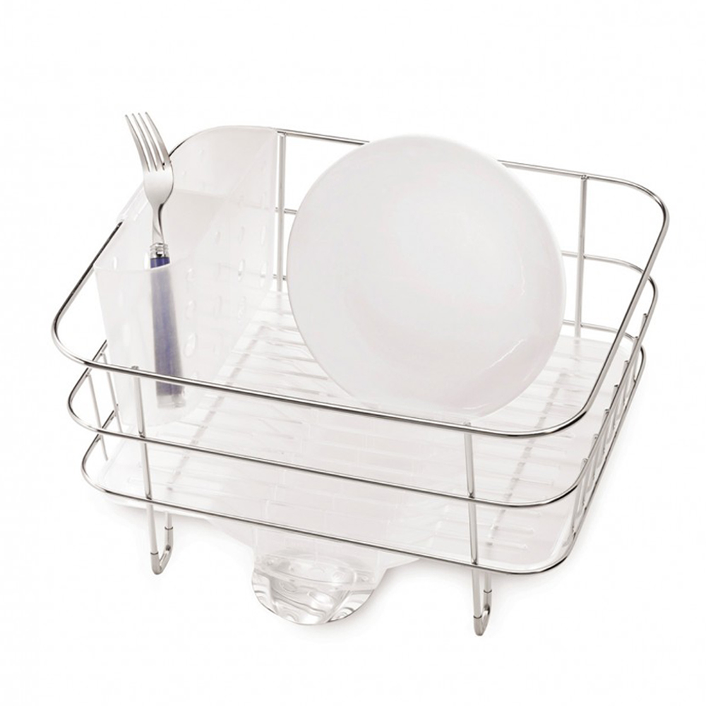 NEW Simplehuman Compact Stainless Steel Wire Dish Rack eBay