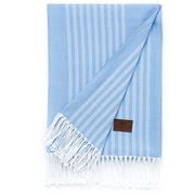 Lexington - Striped Cotton Throw Blue 130x170cm