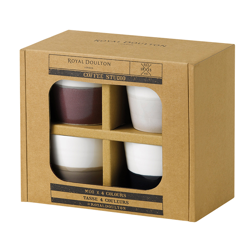 Royal Doulton Coffee Studio Mug Small 270ml Set 4pce Peter's of