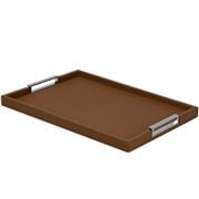 Giobagnara - Victor Leather Tray Large Tobacco