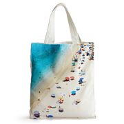 Med Blue - Tropea Centro Beach Canvas Tote Bag