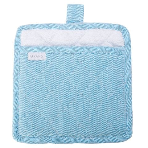 Rans - Herringbone Pot Holder Blue