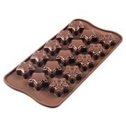 Silikomart - Winter Stars Silicone Mould Brown