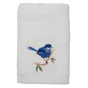 Pilbeam - Embroidered Hand Towel Blue Wren