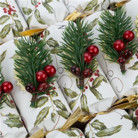 Olde English Cracker Co - Holly Spray Bonbon Set 6pce