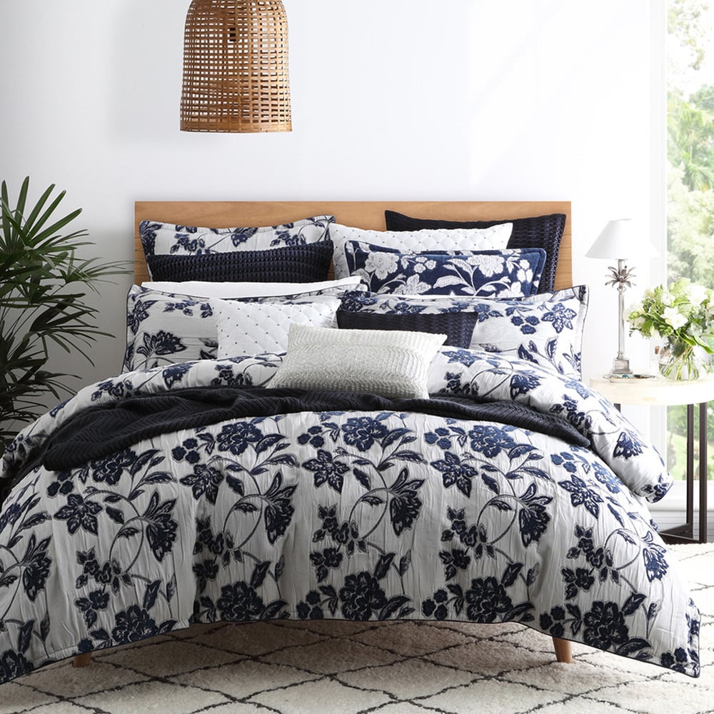 NEW Private Collection Belmont Quilt Cover Navy Super King