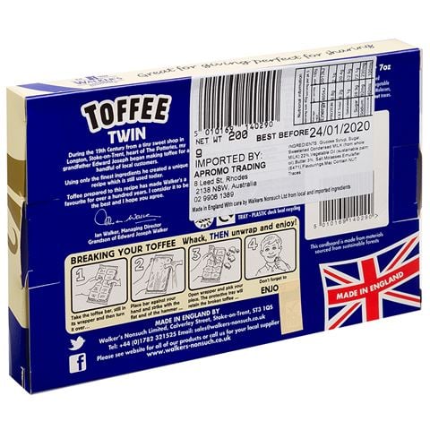 Walkers - Toffee Twin Box 200g