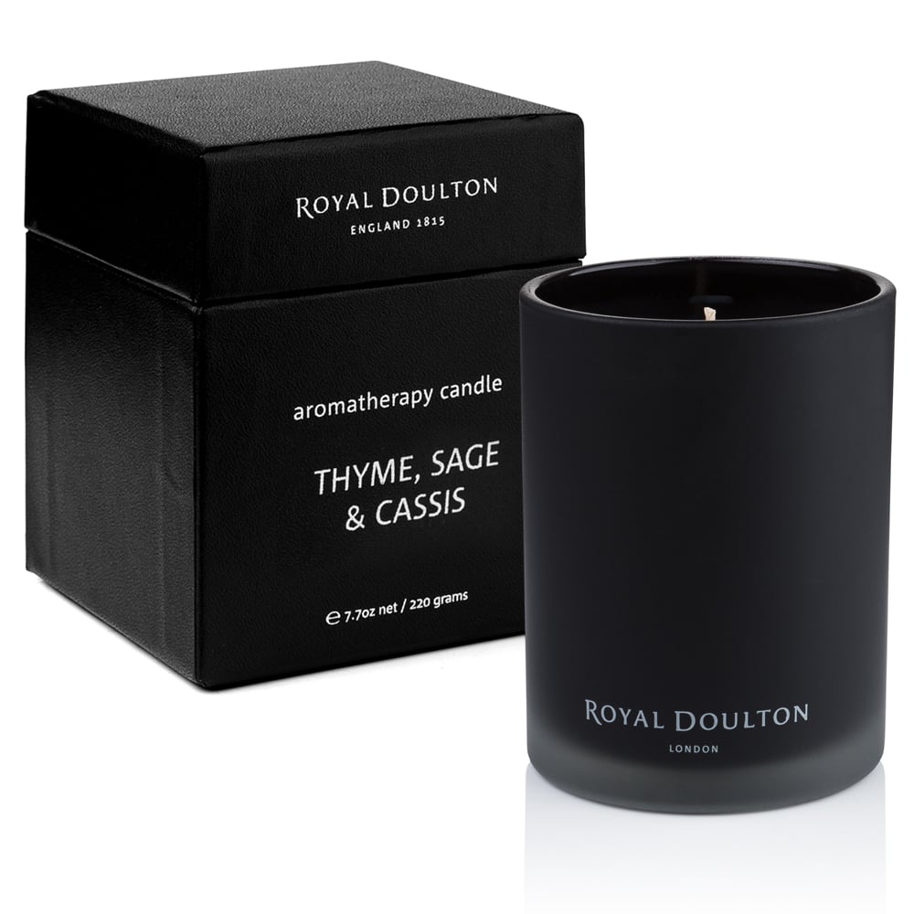 Royal Doulton Aromatherapy Thyme Sage & Cassis Candle 220g Peter's