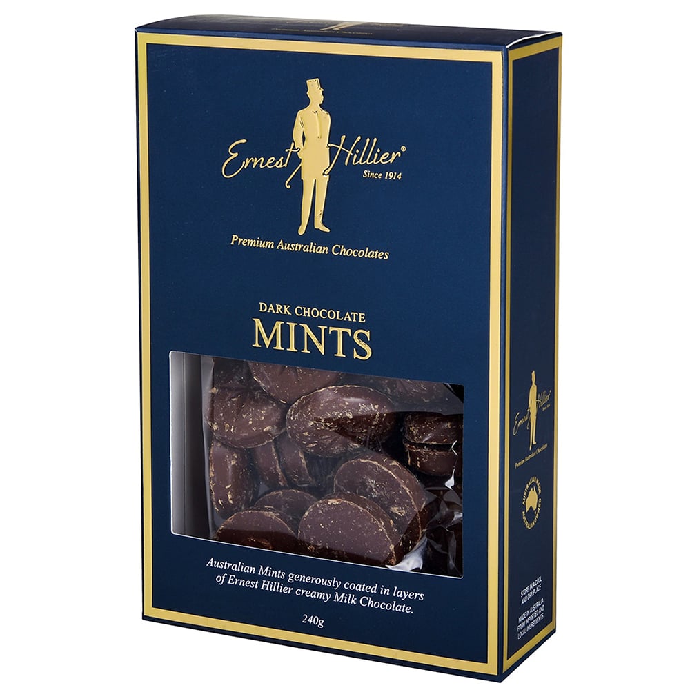 NEW Ernest Hillier Dark Chocolate Mints Box 240g eBay