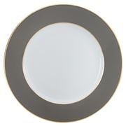 Limoges - Legle Dark Grey Bread & Butter Plate 18cm Gold Rim