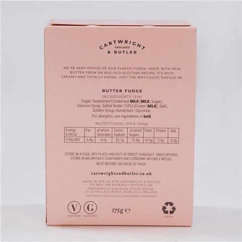 Cartwright & Butler - Butter Fudge 175g